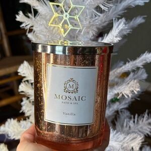 Bath & Body Works Mosaic Vanilla Candle - Metallic Rose